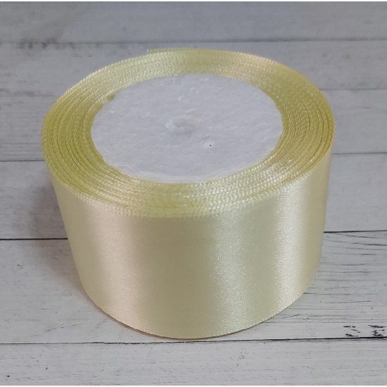 ОПТ Ленты атласные однотонные 5 см*25 ярдов (цв. Айвори), цена за катушку